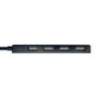 Aisens Hub USB 2.0 con 4 Puertos Tipo A Hembra, Negro, 30 cm